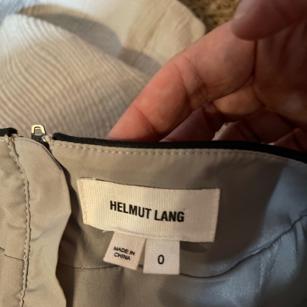 Helmut Lang Cream and Black Asymmetrical Mini Skirt - Picture 8 of 9